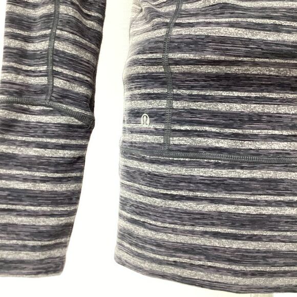 Lululemon Stride Athletic Jacket Zip Front Hooded Sweatshirt Black Gray 2 - Picture 5 of 9